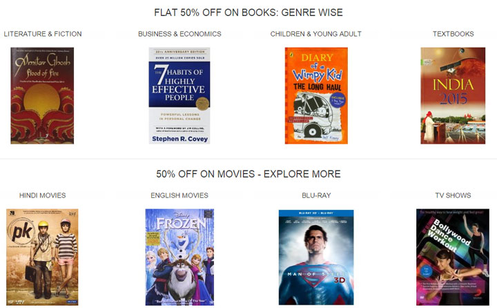 amazon-india-books-movies-sale-50-percent-deals-coupons-6-5-2015-offers