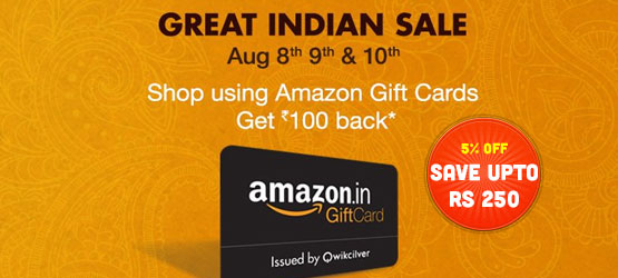 Amazon In Coupon Flat 5 Off Rs 100 Cashback On Amazon In Gift Cards Vouchers Save Up To Rs 250 July 2021