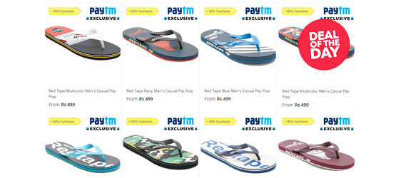 red tape slippers paytm