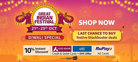 Amazon.in Deal: Amazon.in Great Indian Festival Diwali Sale (21-25 ...